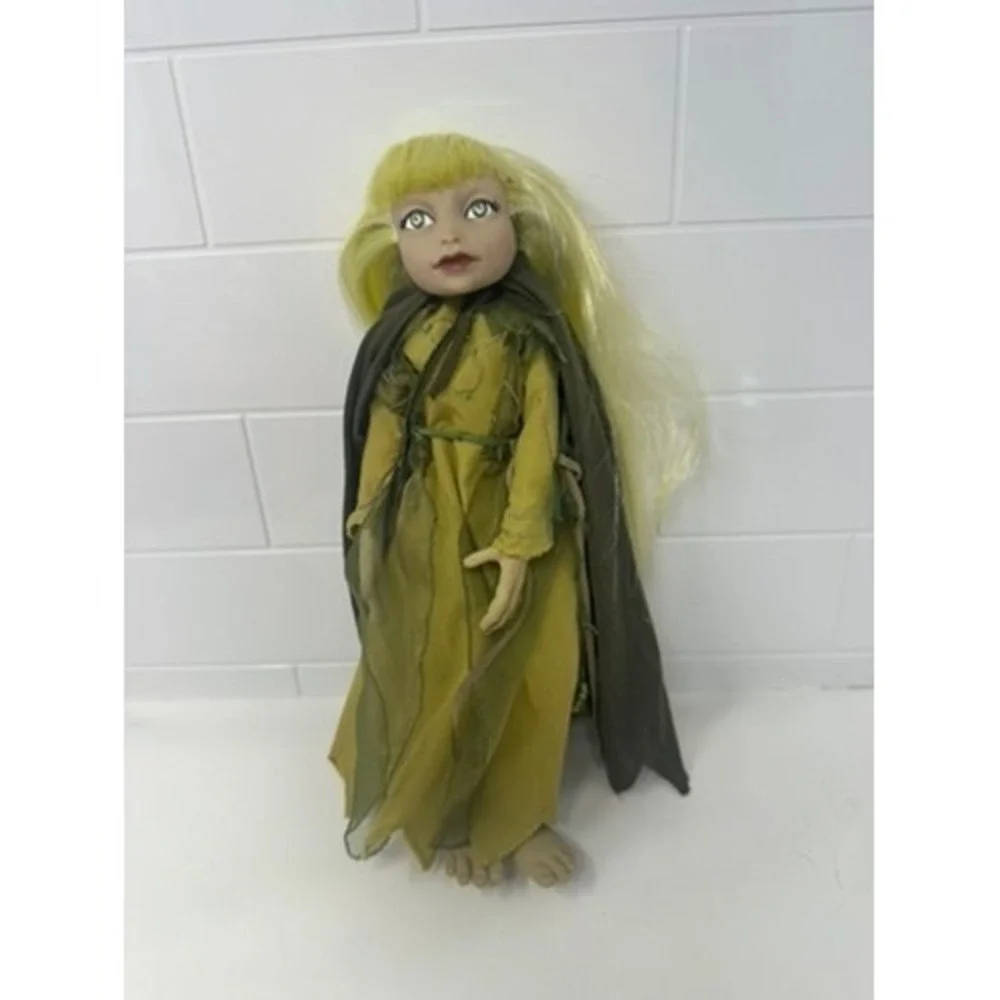 The Dark Crystal Kira Gelfling Collector Doll Jim Henson Yellow Hair Green Dress